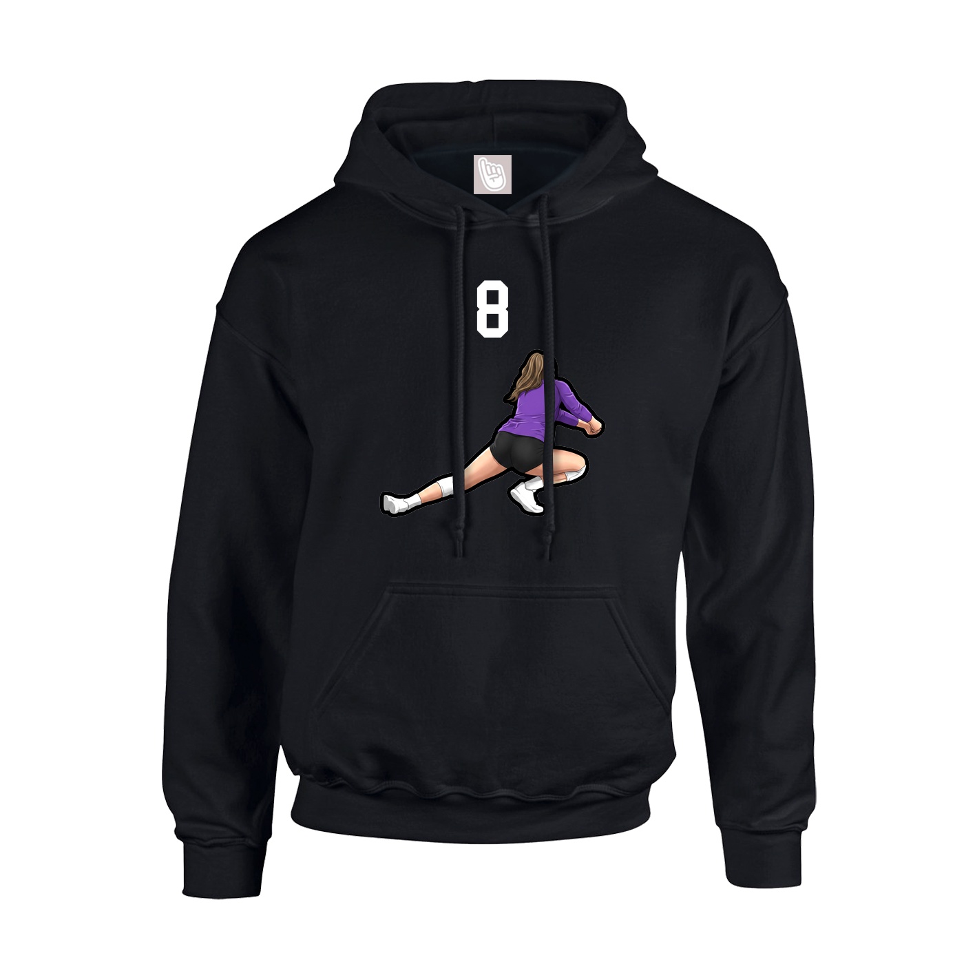 Youth Hoodie — Number Top in Black