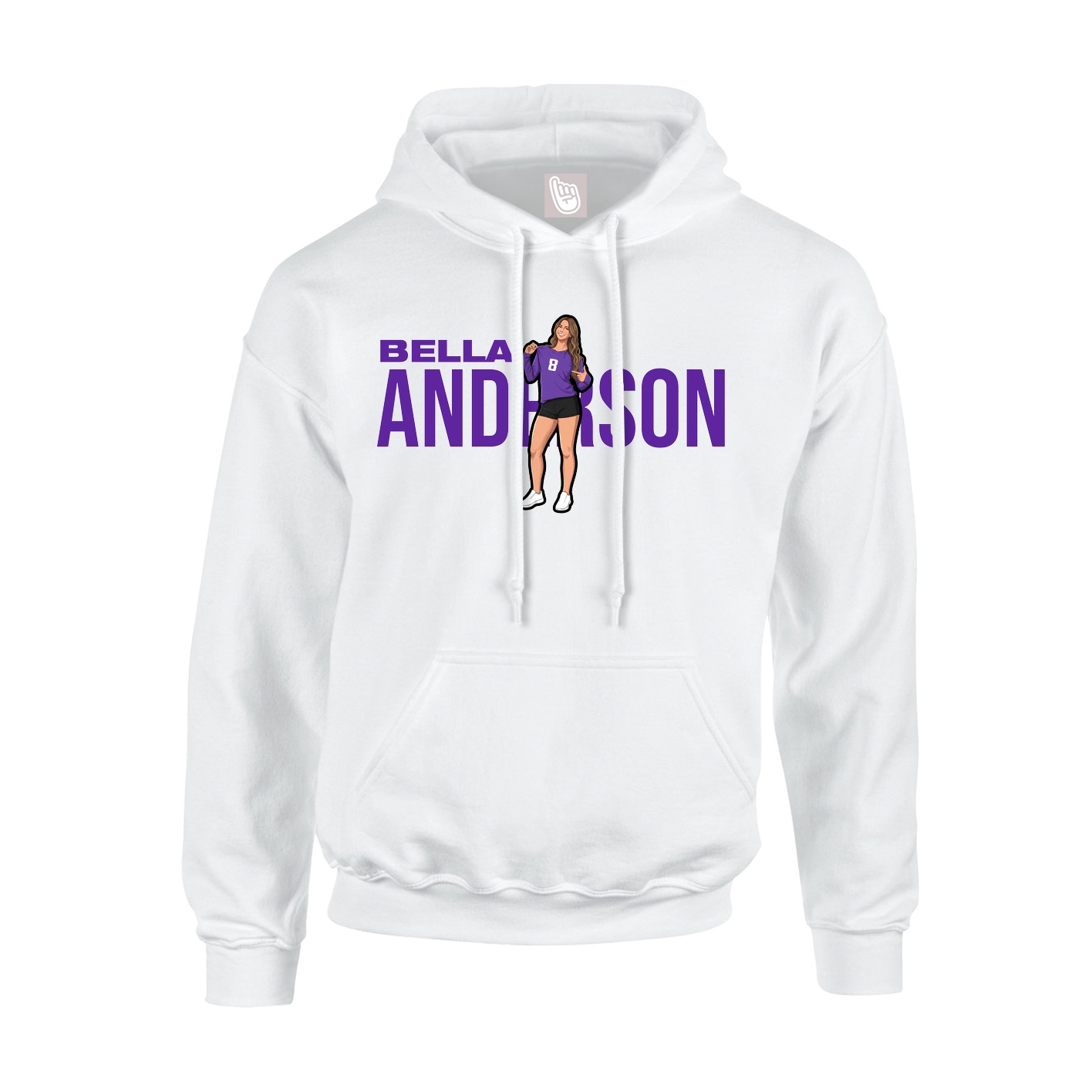 Hoodie — Player Name in White