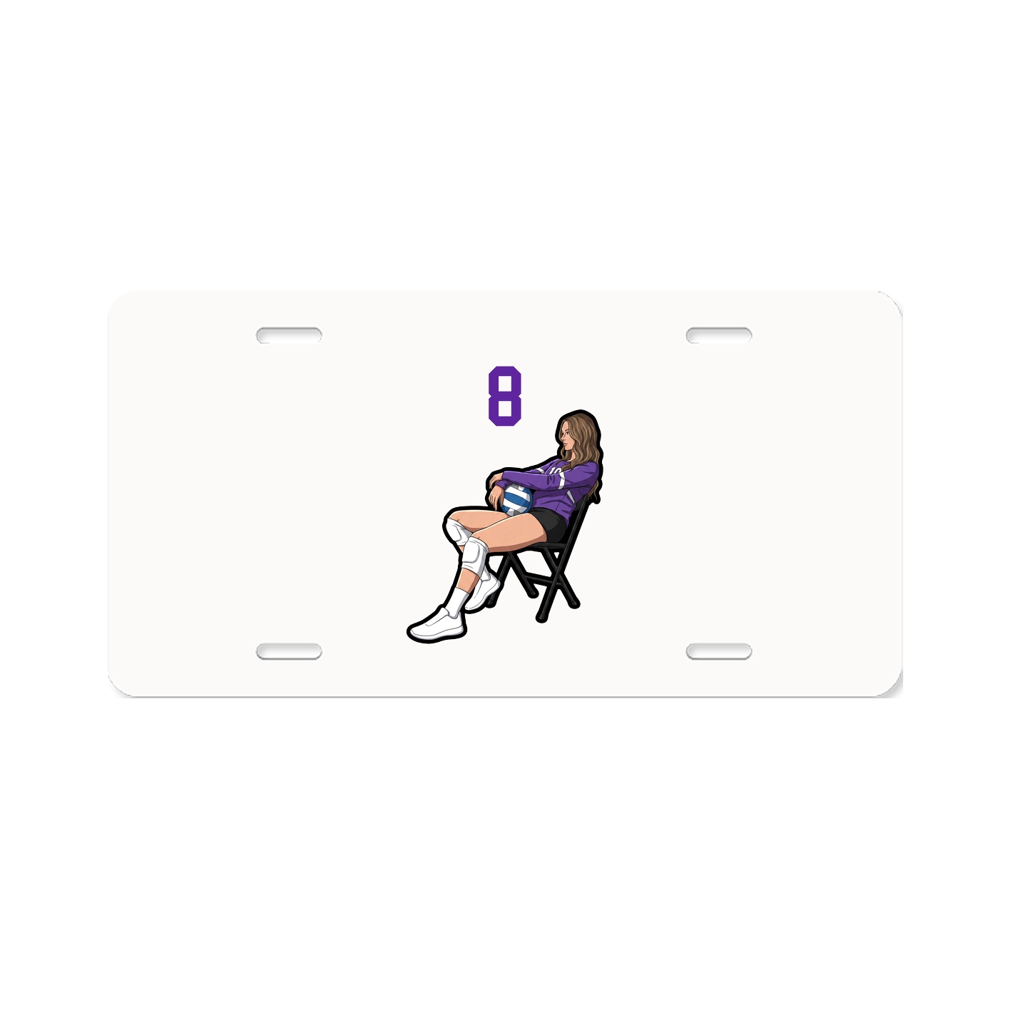 License Plate — Number Top in Classic