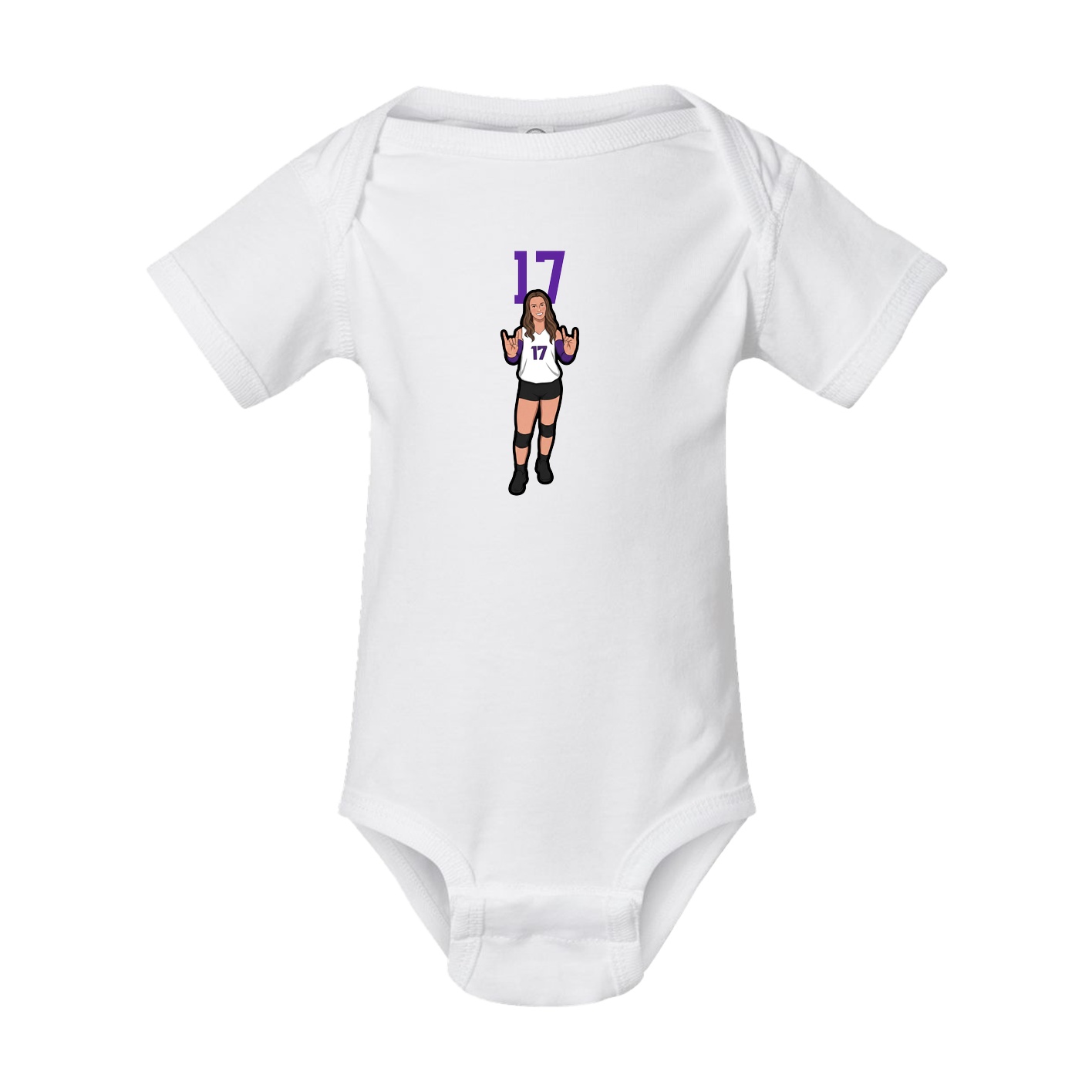 Baby Onesie — Number Top in White