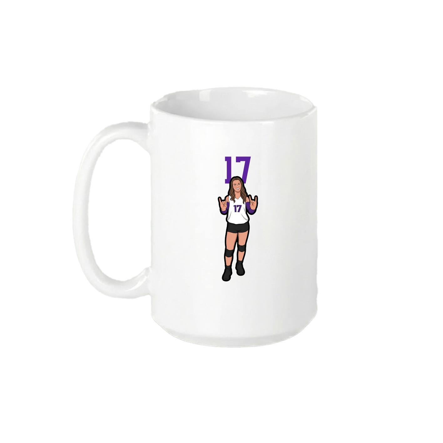 15oz Coffee Mug — Number Top in White