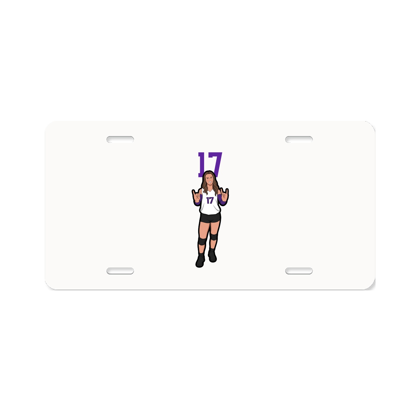 License Plate — Number Top in Classic