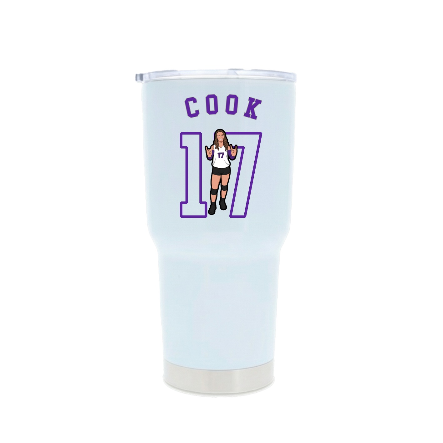 30oz Stainless Steel Tumbler — Shirsey Arch in White
