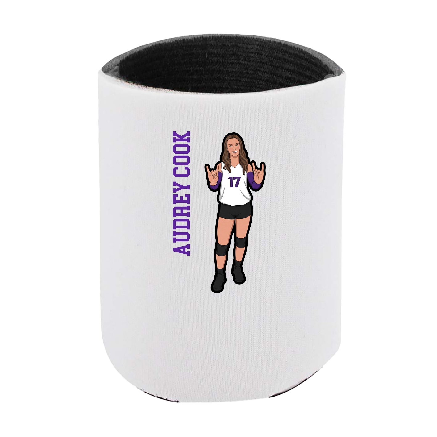 Can Holder — Name Vertical in White