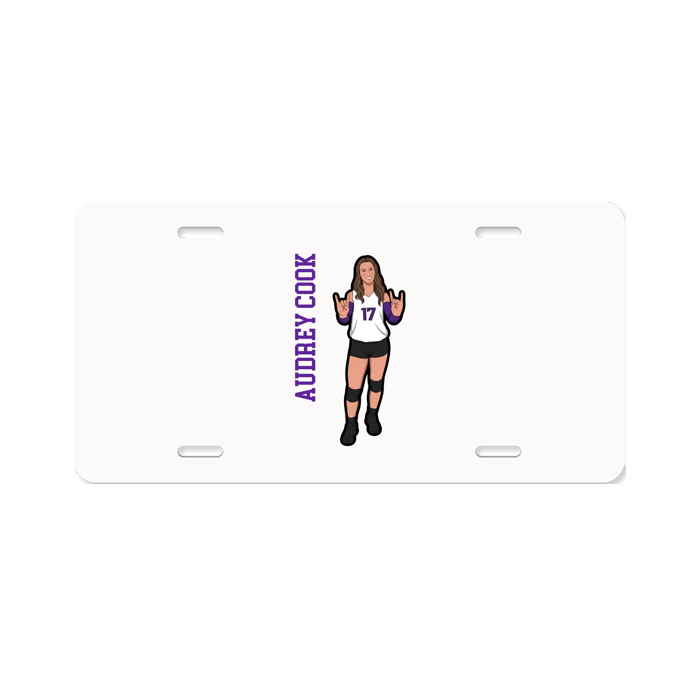 License Plate — Name Vertical in Classic
