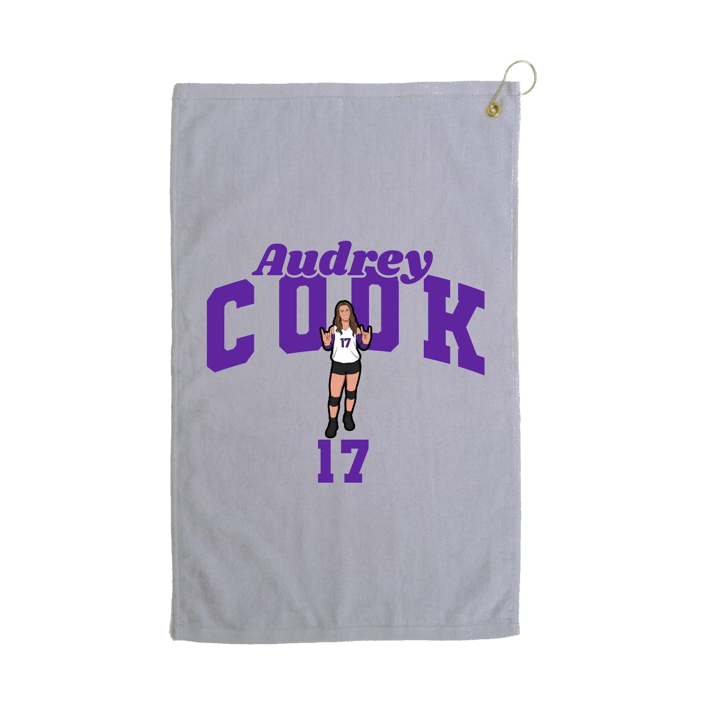 Golf Towel — Signature Arch in Grey