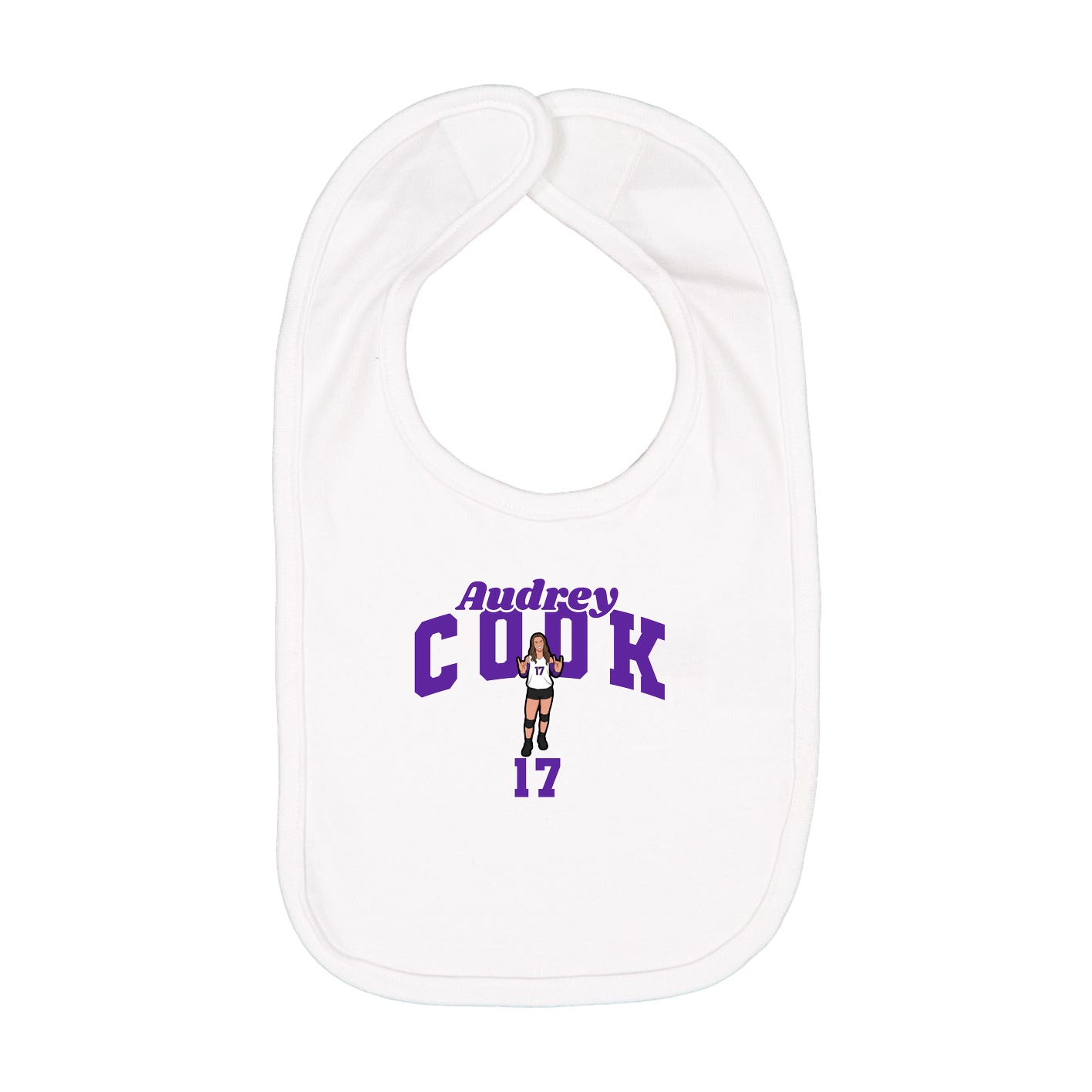 Infant Bib — Signature Arch in White
