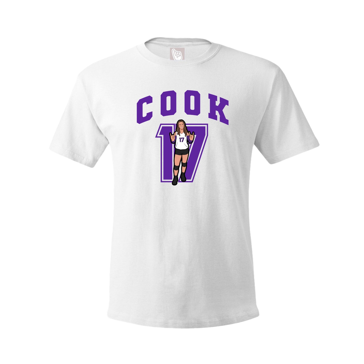 Youth Tee — Number in White