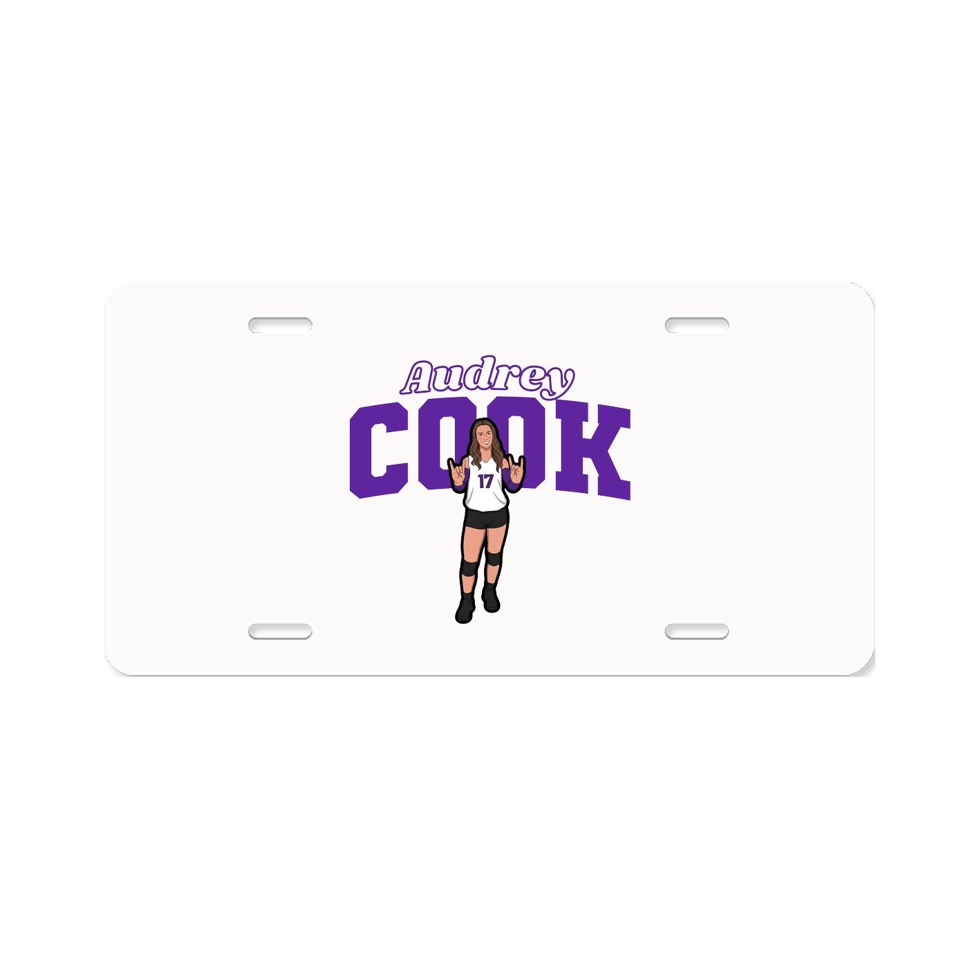 License Plate — Name Arch in Classic