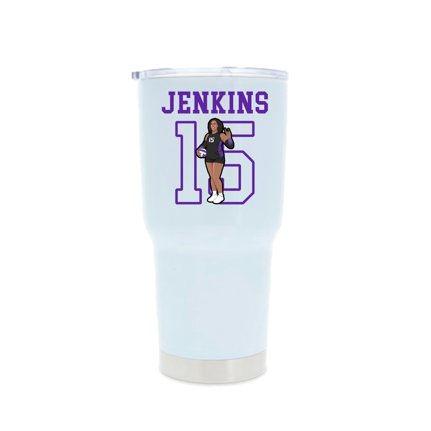 30oz Stainless Steel Tumbler — Shirsey in White