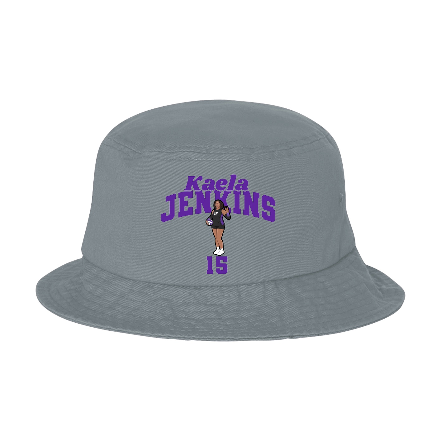 Bucket Cap — Signature Arch in Grey