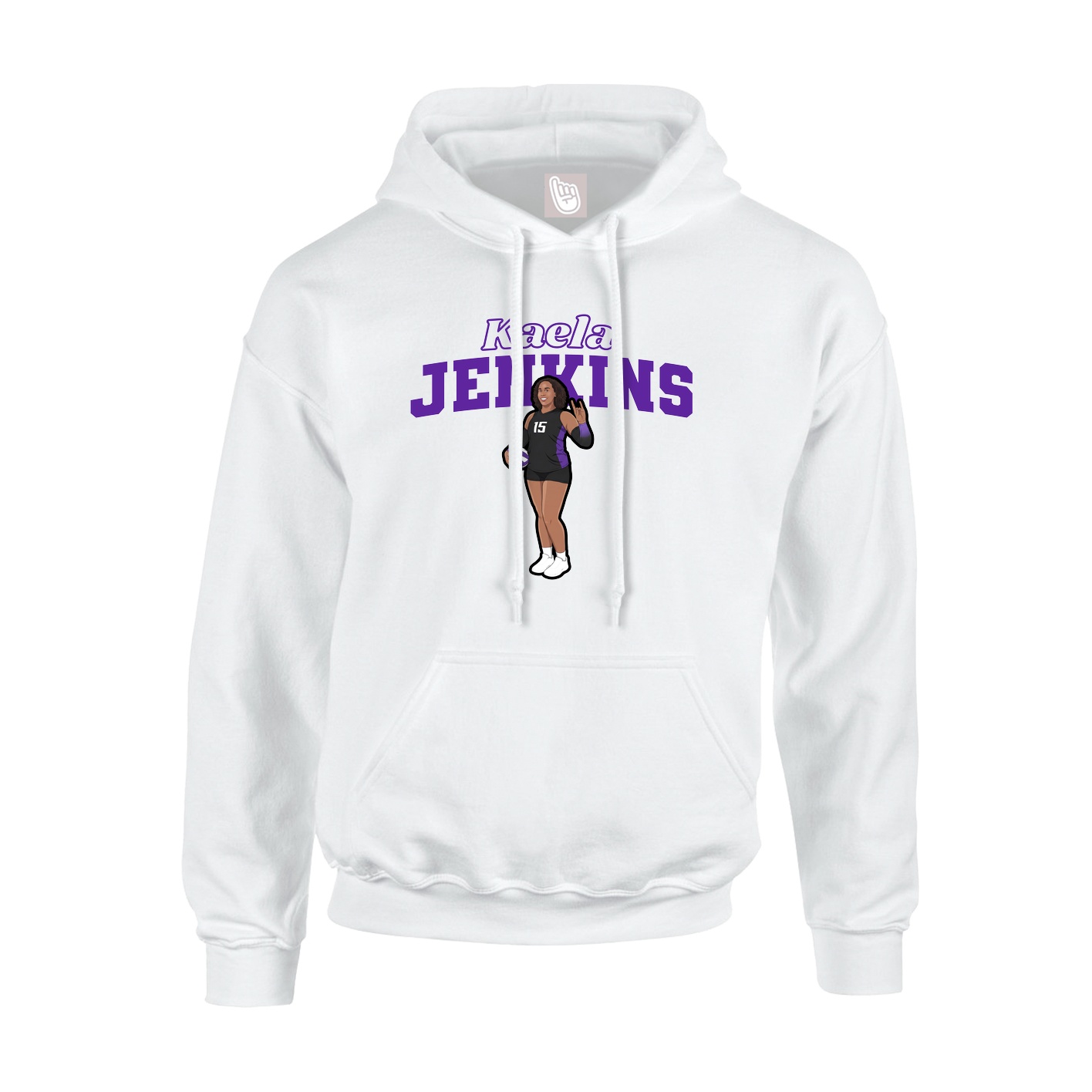 Hoodie — Name Arch in White