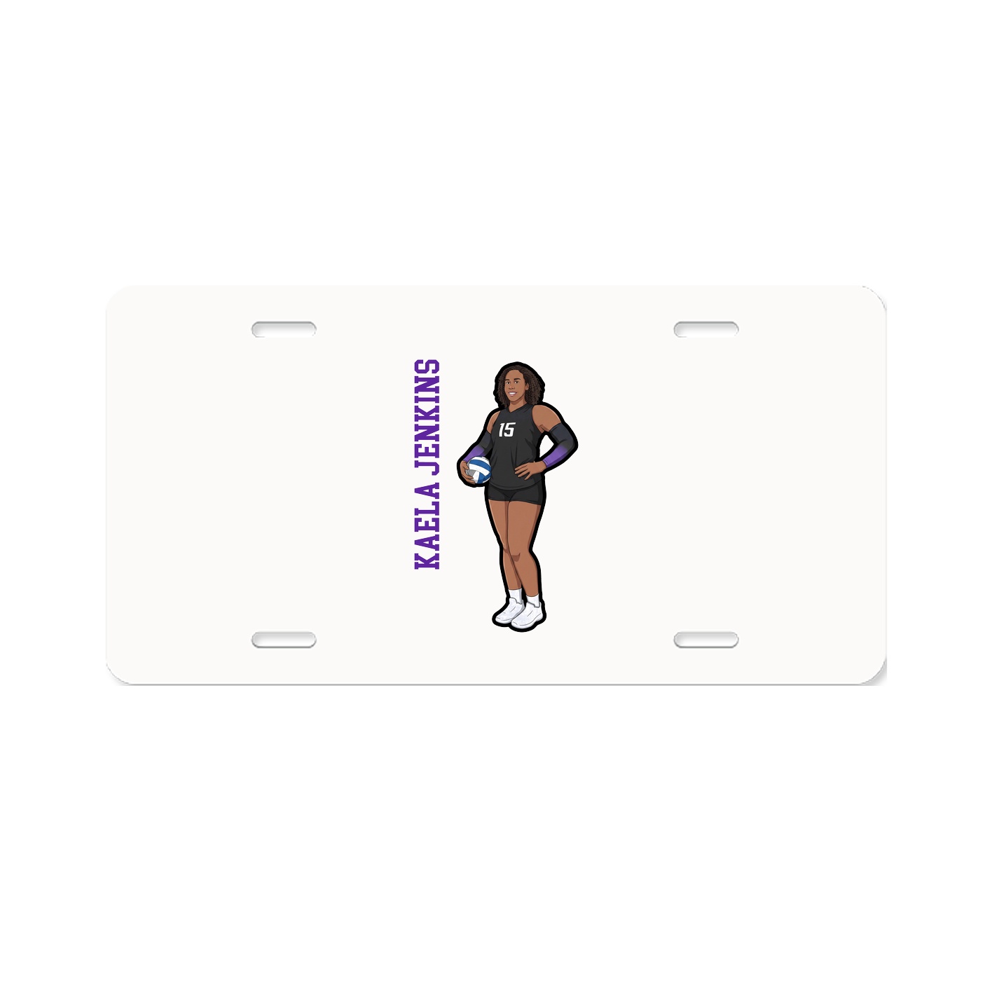 License Plate — Name Vertical in Classic