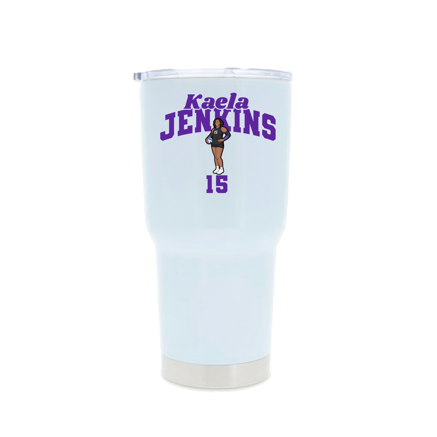 30oz Stainless Steel Tumbler — Signature Arch in White