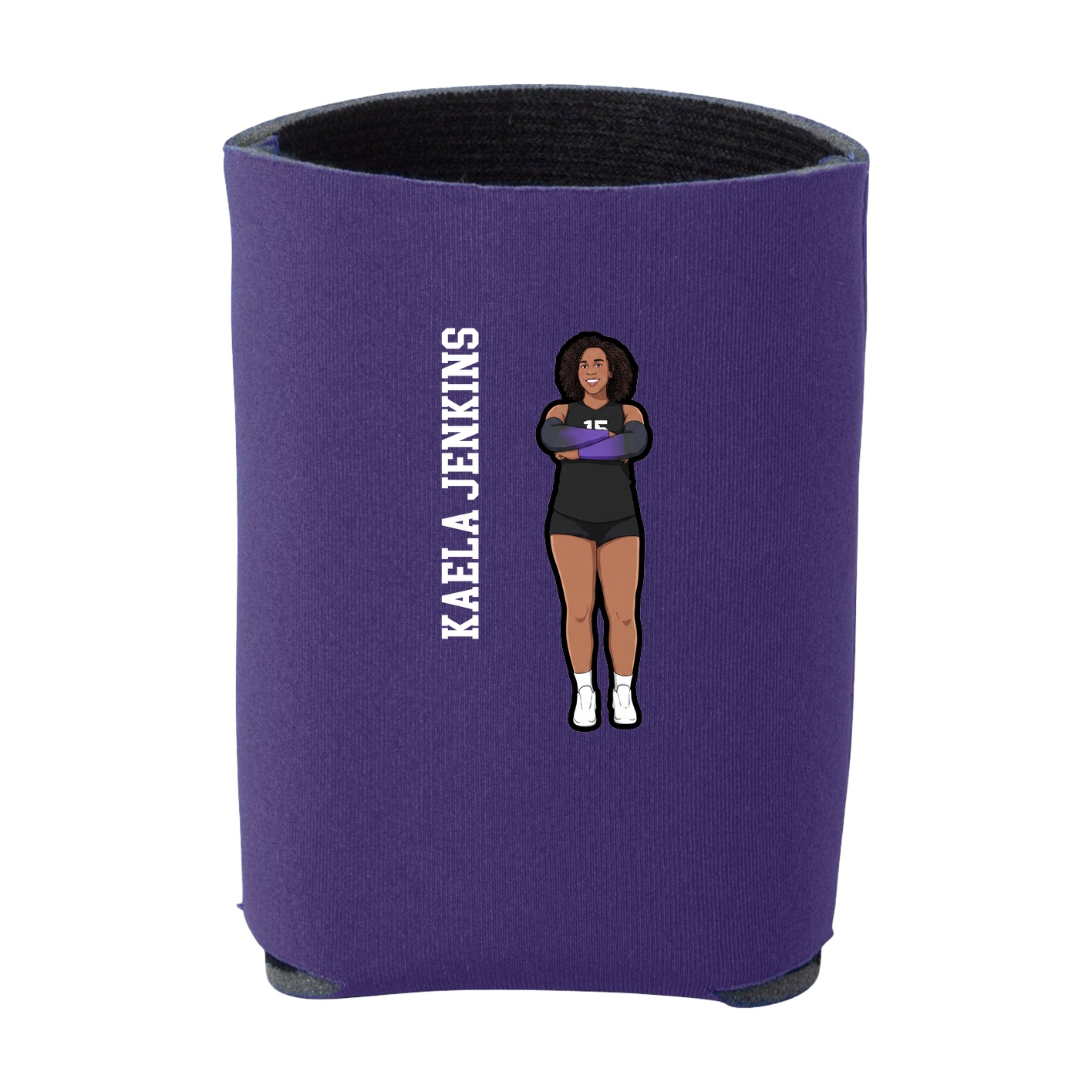 Can Holder — Name Vertical in Purple
