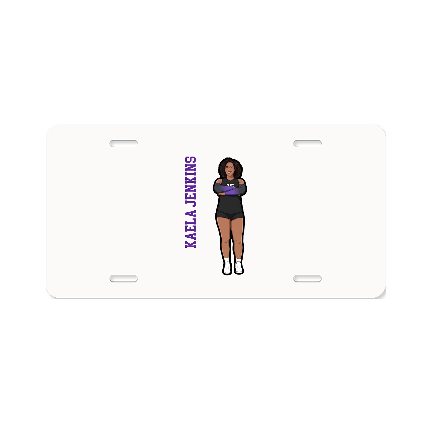 License Plate — Name Vertical in Classic