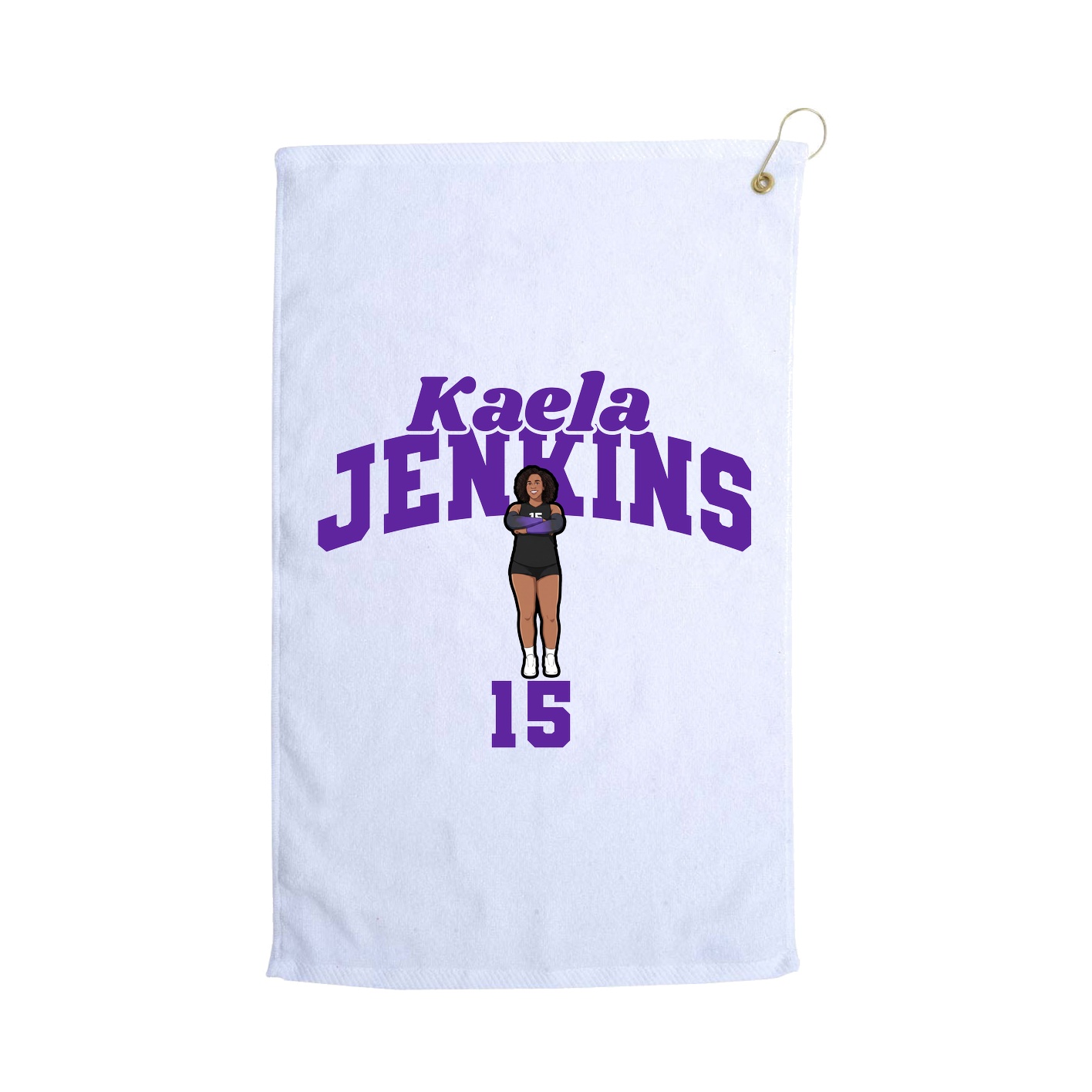 Golf Towel — Signature Arch in White