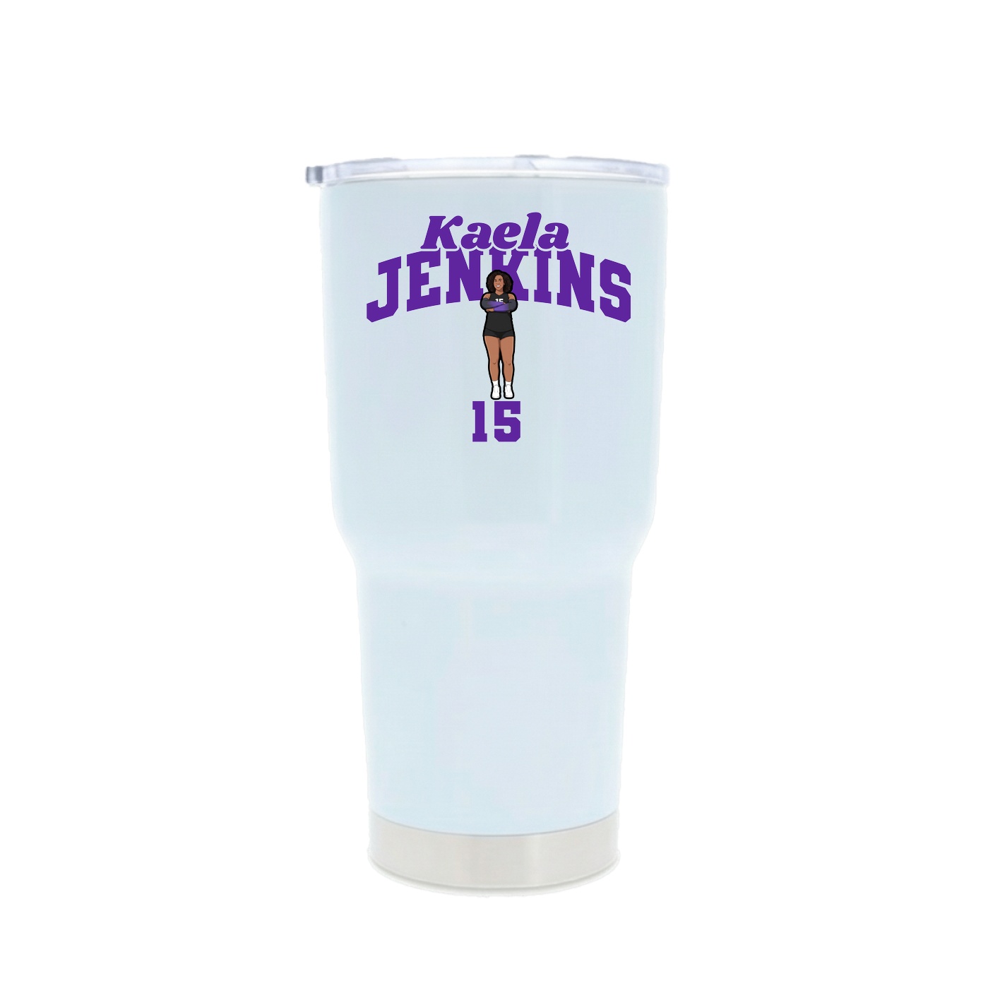 30oz Stainless Steel Tumbler — Signature Arch in White