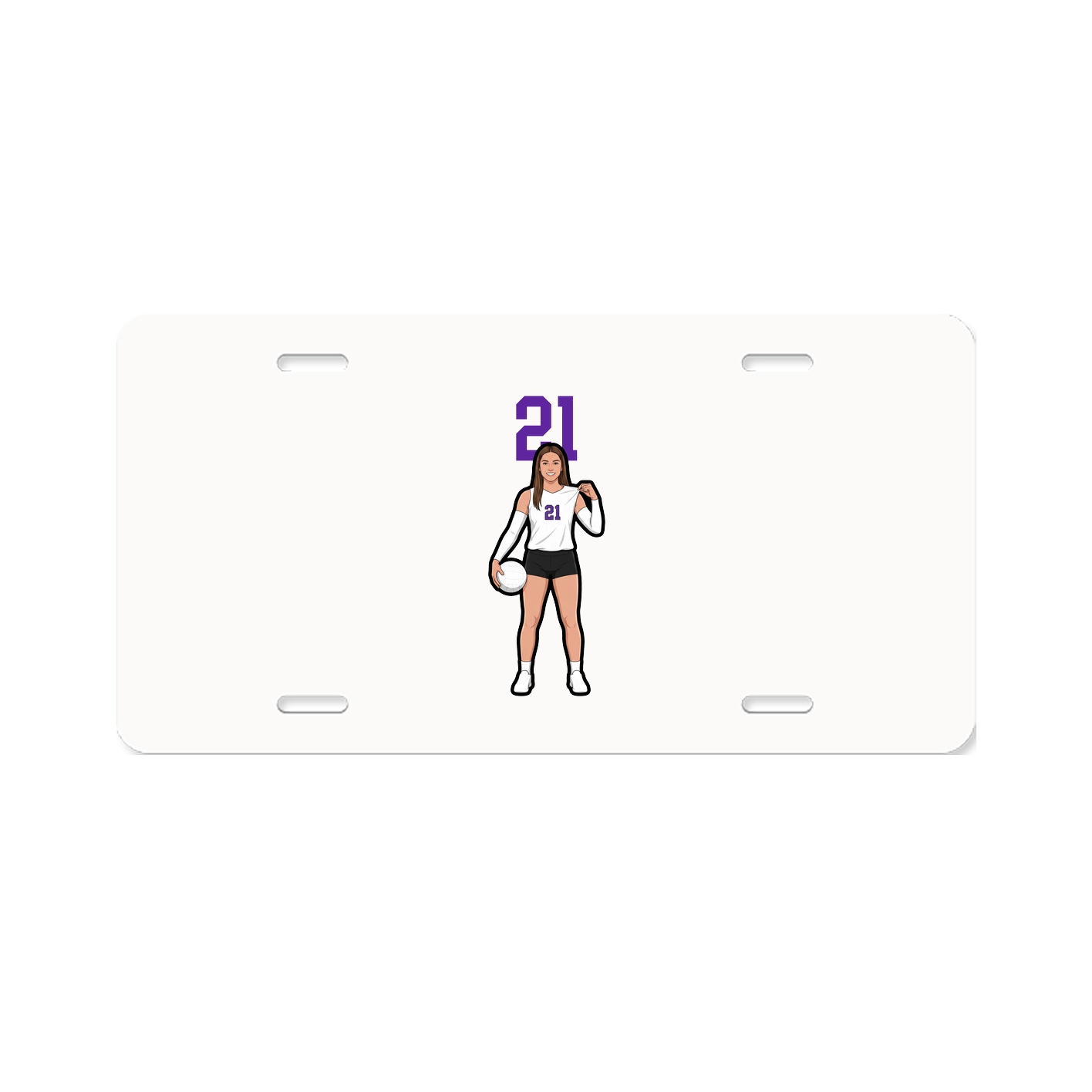 License Plate — Number Top in Classic
