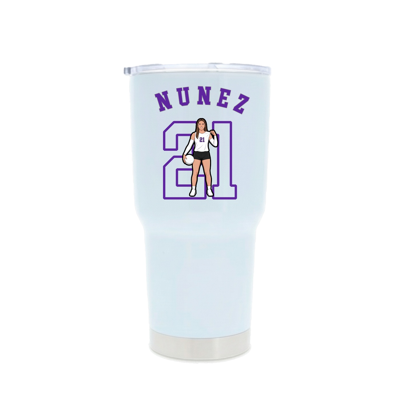 30oz Stainless Steel Tumbler — Shirsey Arch in White