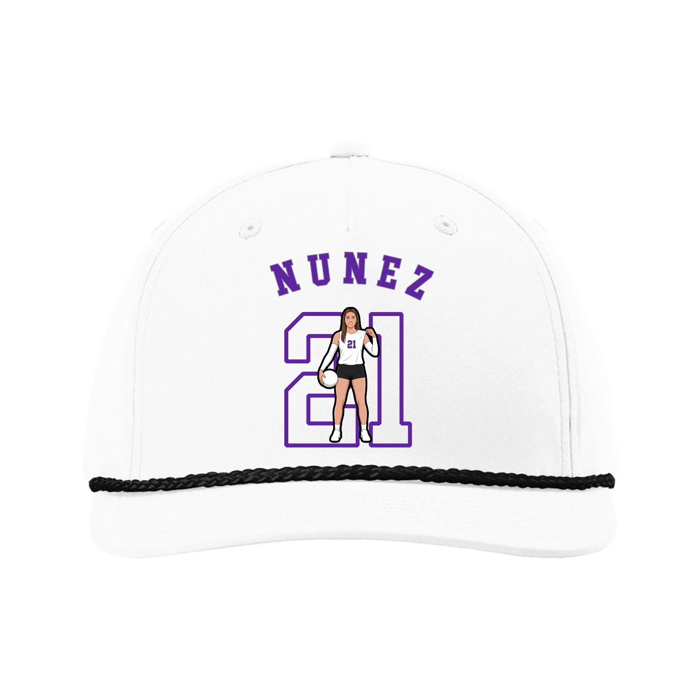 Five-Panel Classic Rope Cap — Shirsey Arch in White