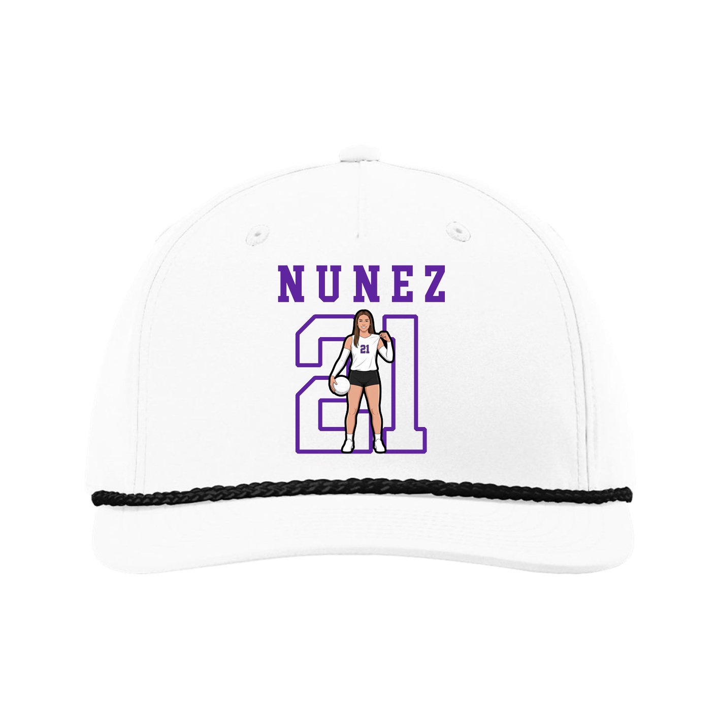 Five-Panel Classic Rope Cap — Shirsey in White