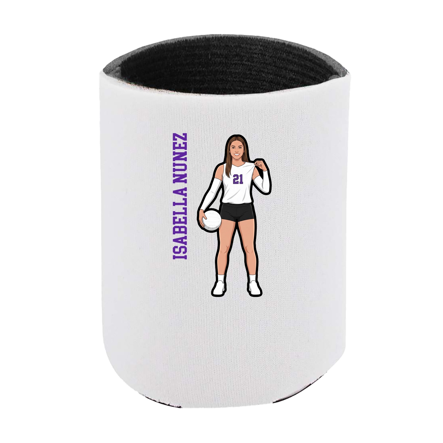 Can Holder — Name Vertical in White