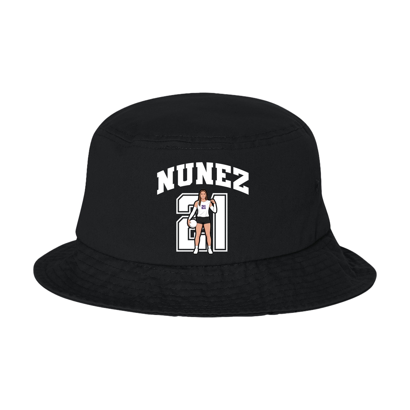 Bucket Cap — Number in Black