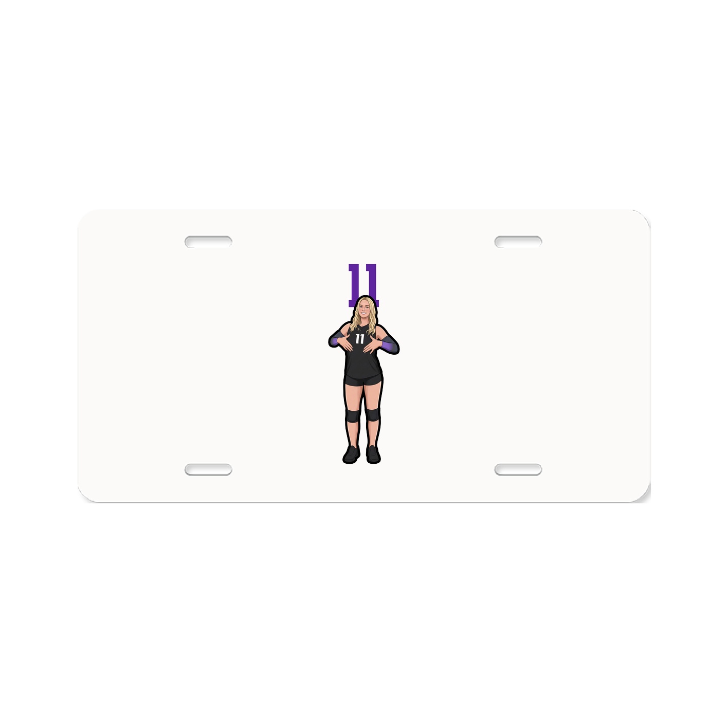 License Plate — Number Top in Classic