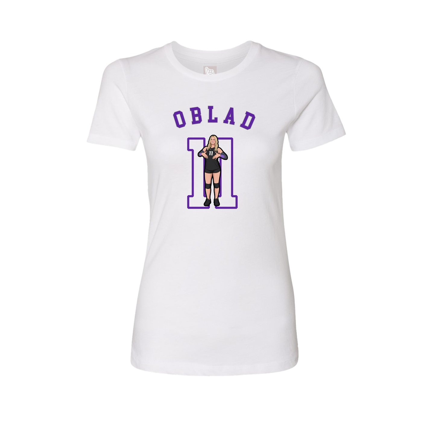 Fitted Women's Tee — Shirsey Arch in White