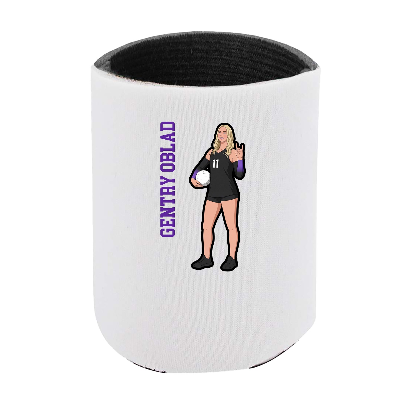 Can Holder — Name Vertical in White