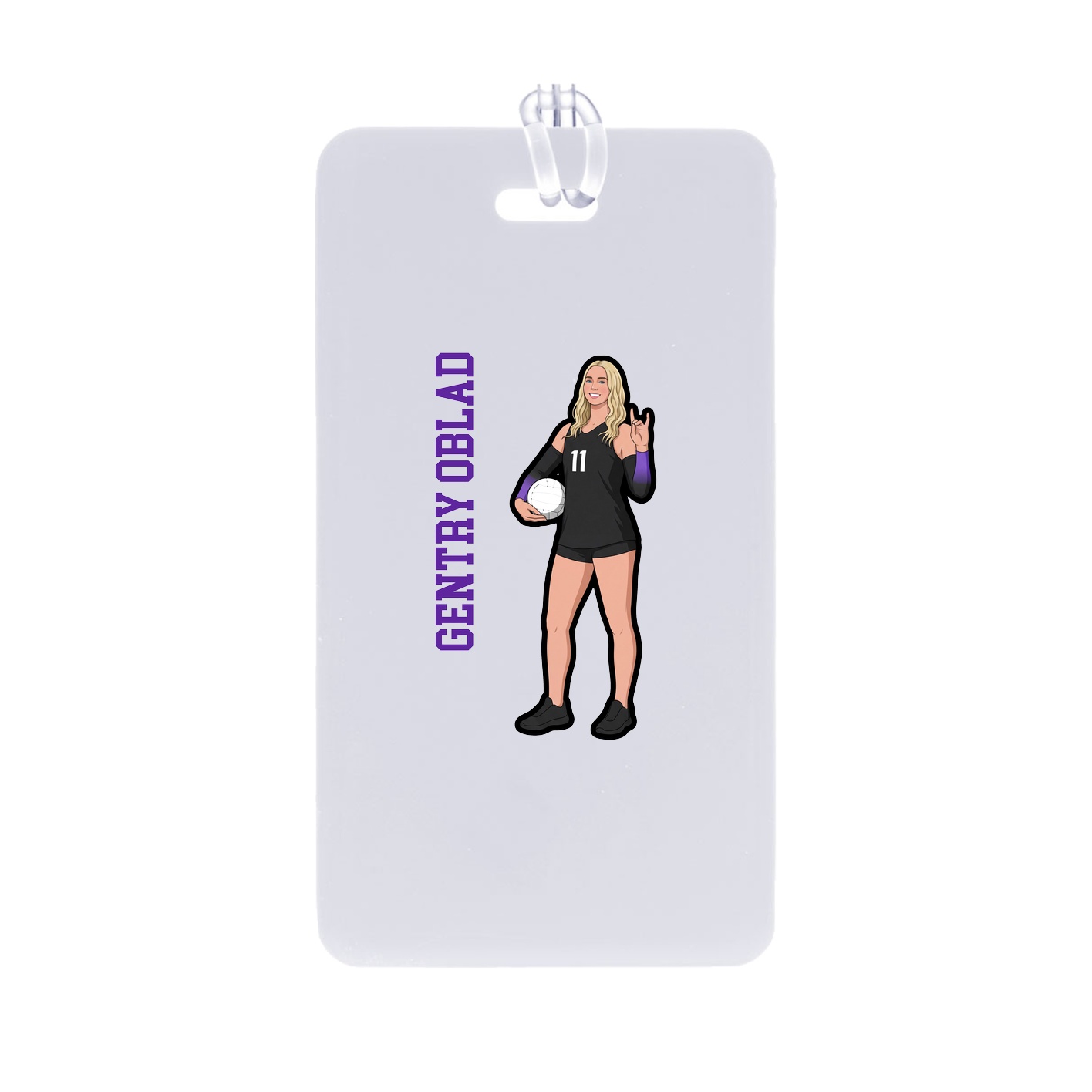 Bag Tag — Name Vertical in Classic