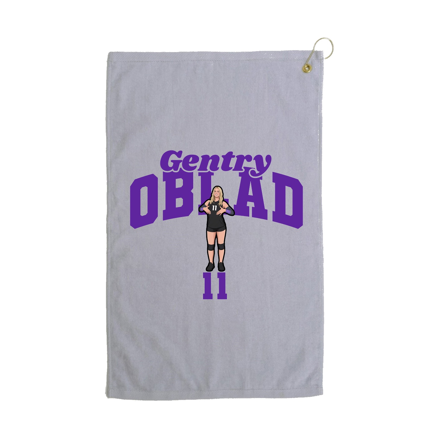 Golf Towel — Signature Arch in Grey