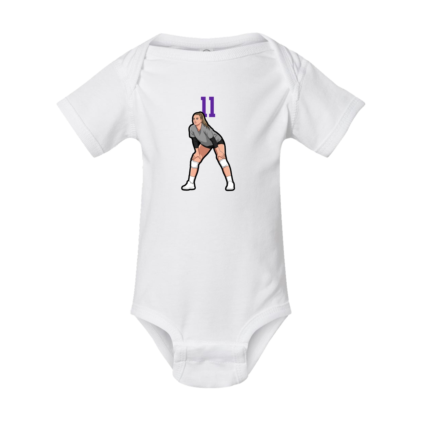 Baby Onesie — Number Top in White