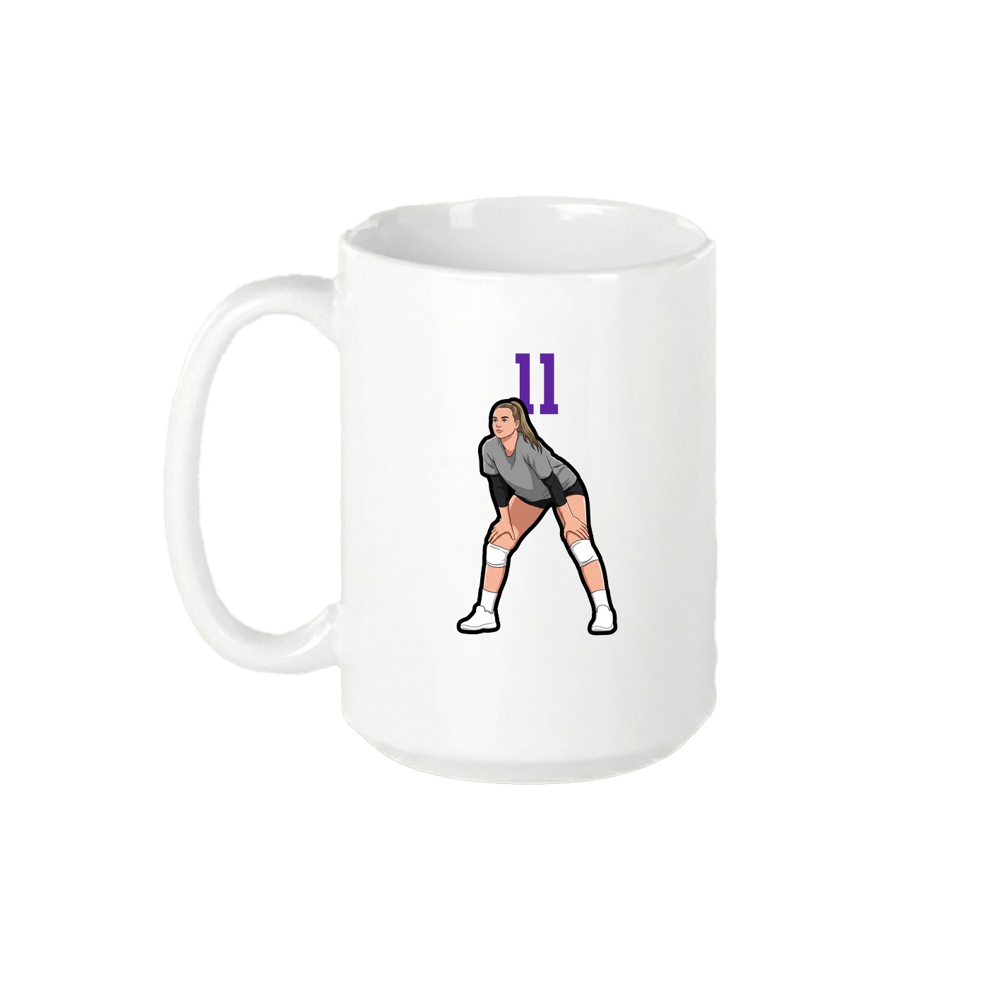15oz Coffee Mug — Number Top in White