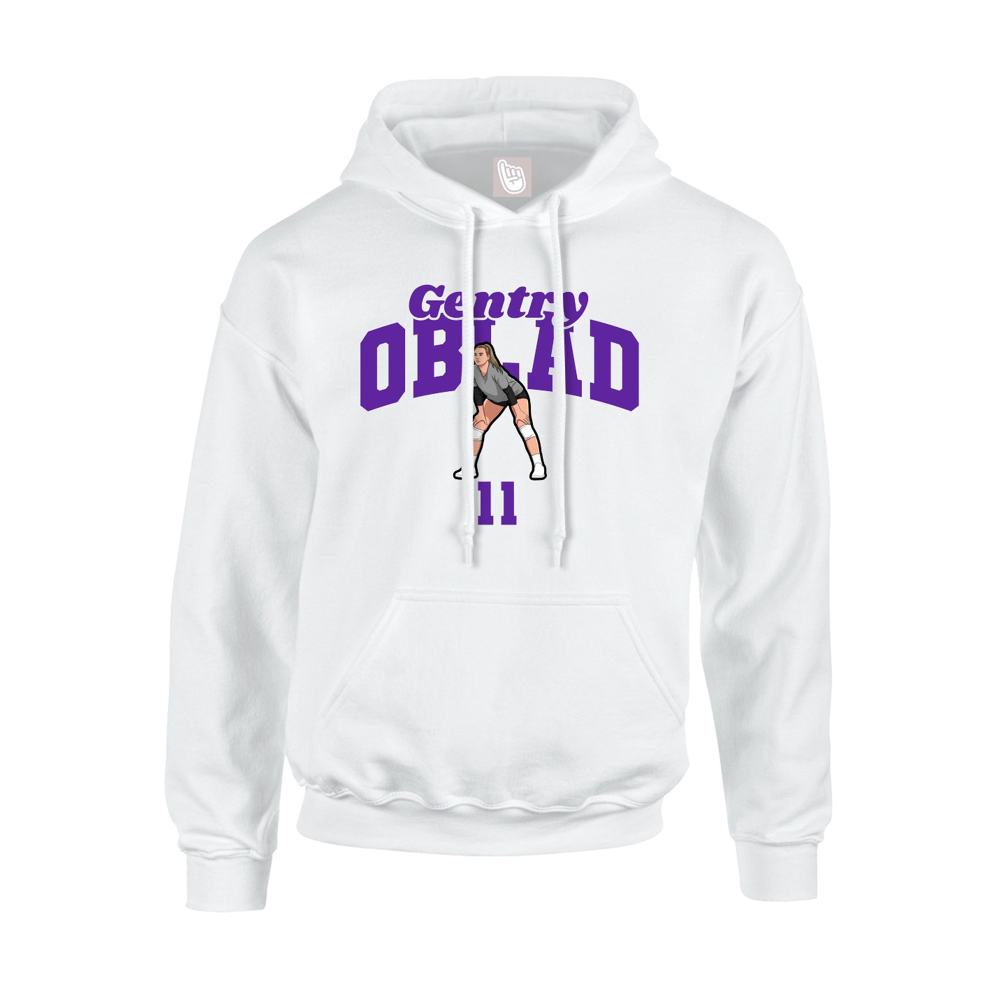 Youth Hoodie — Signature Arch in White