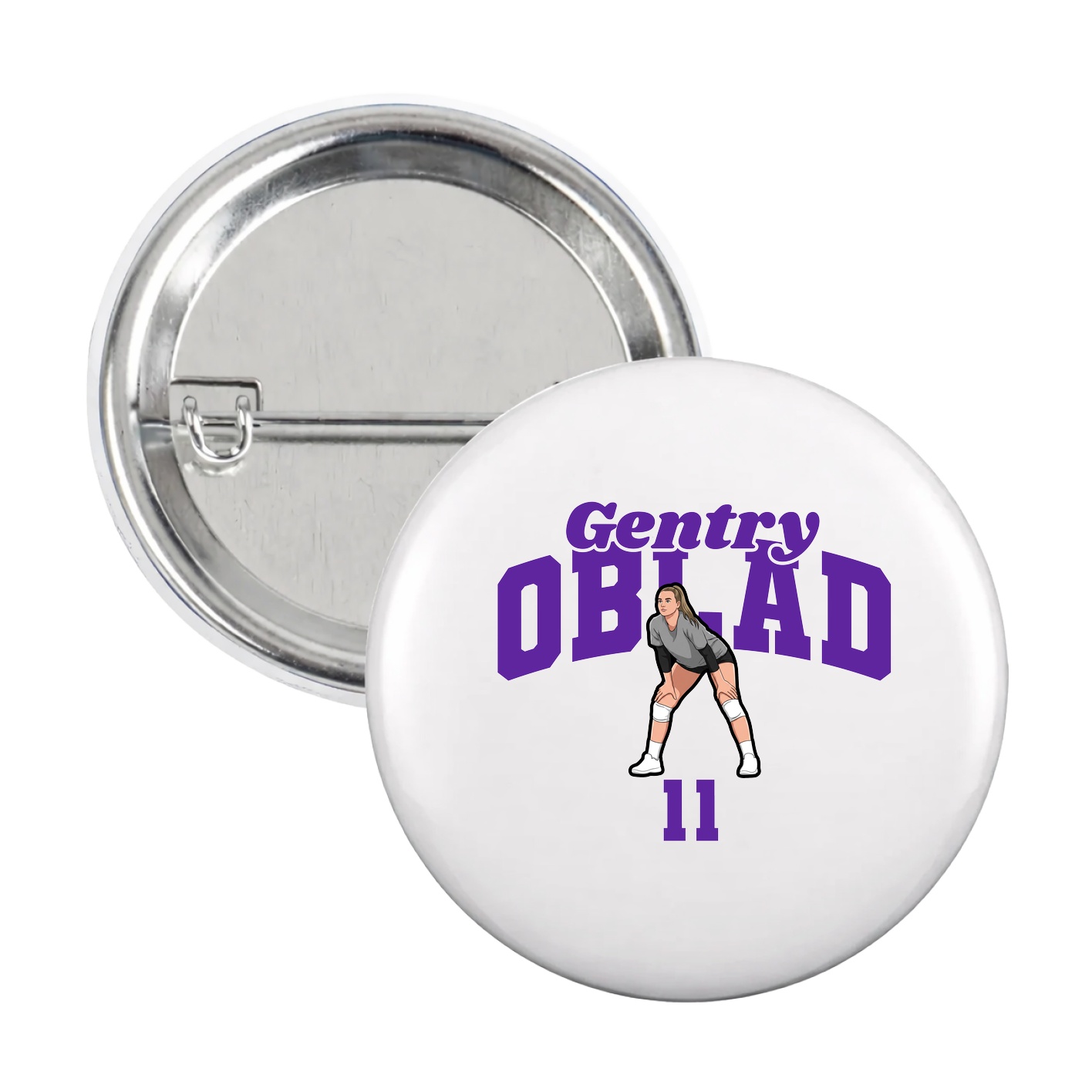Game Day Button — Signature Arch in White