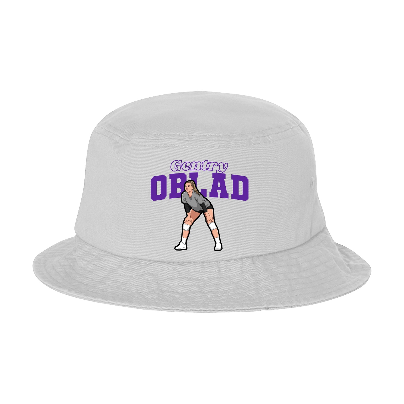 Bucket Cap — Name Arch in White