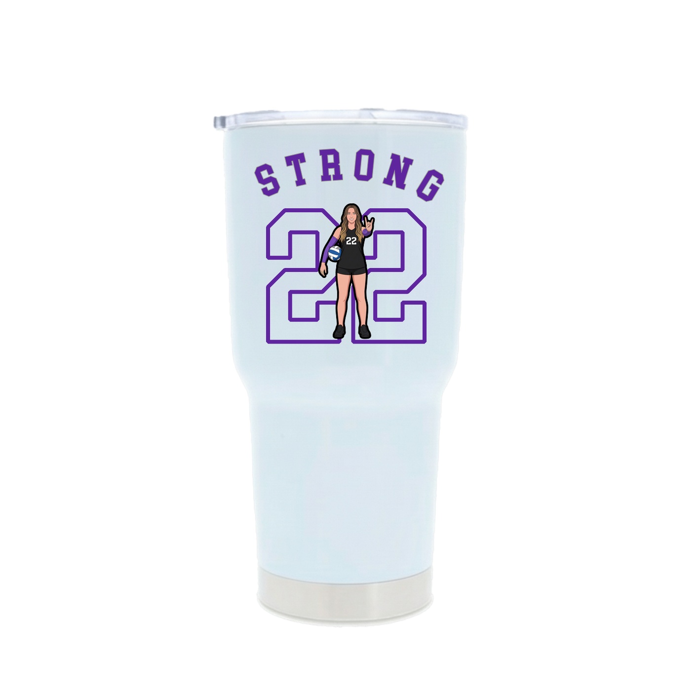 30oz Stainless Steel Tumbler — Shirsey Arch in White