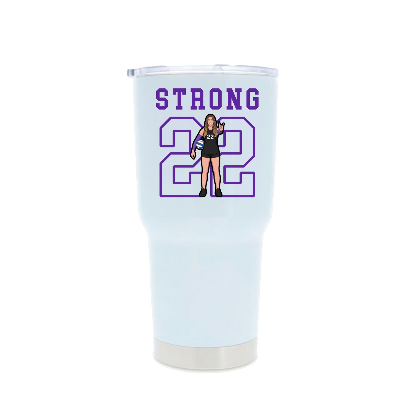 30oz Stainless Steel Tumbler — Shirsey in White