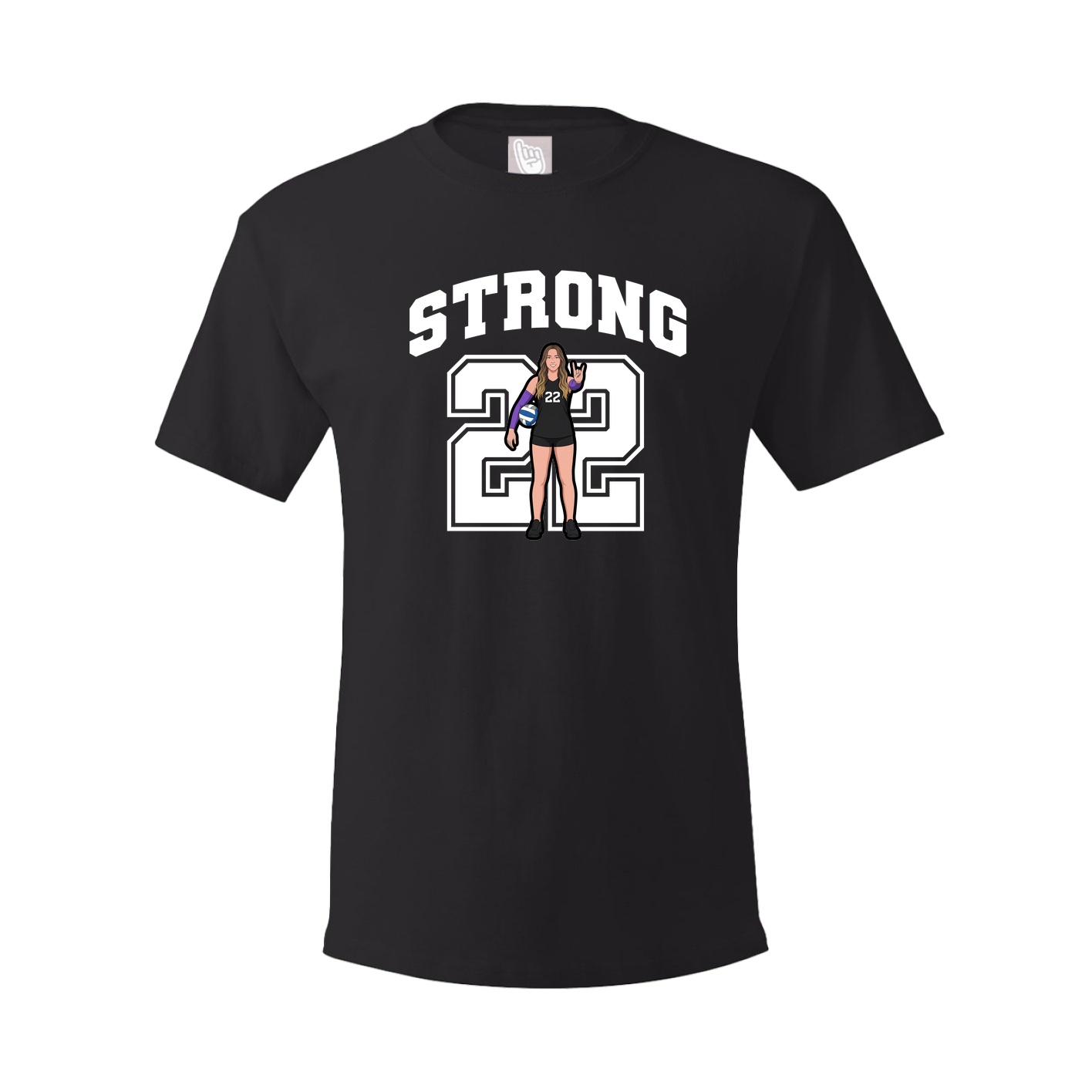 Youth Tee — Number in Black