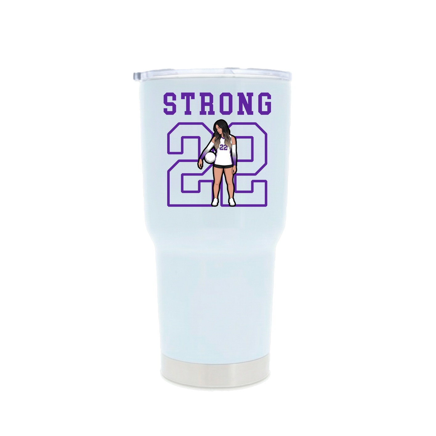 30oz Stainless Steel Tumbler — Shirsey in White