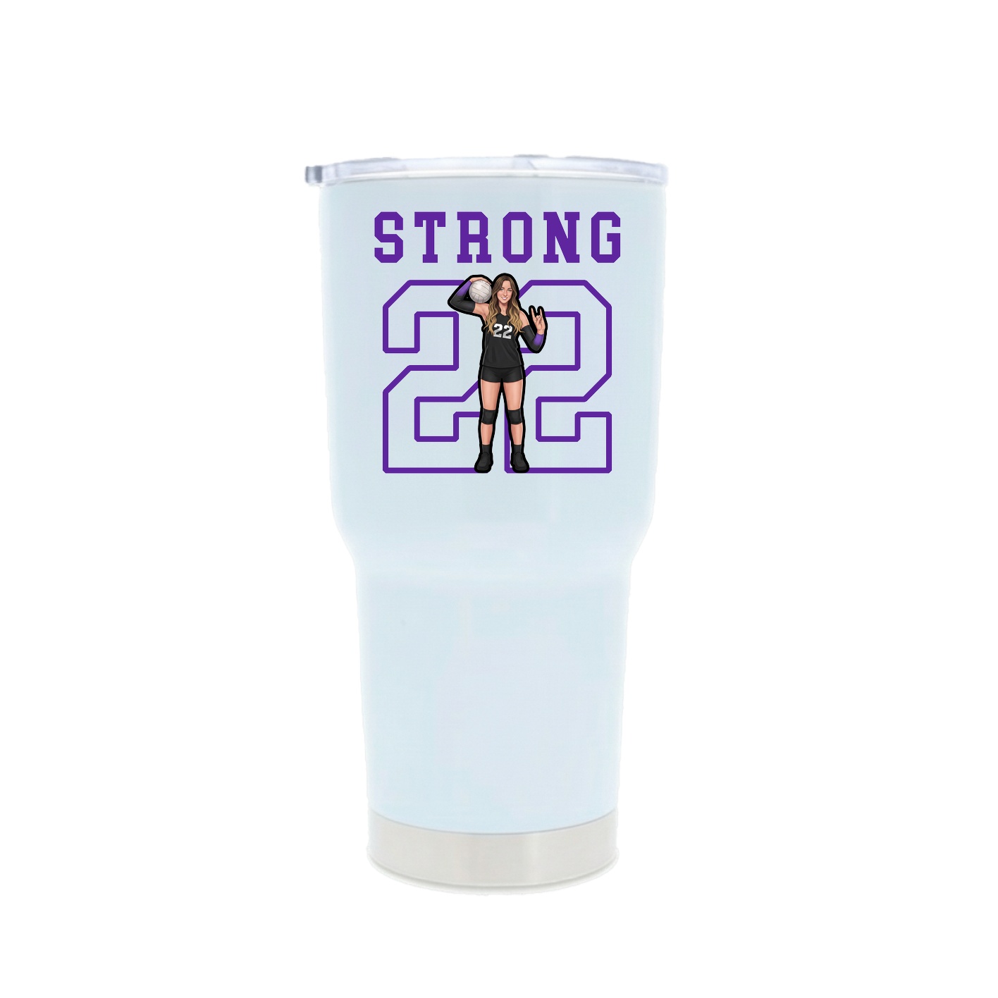 30oz Stainless Steel Tumbler — Shirsey in White