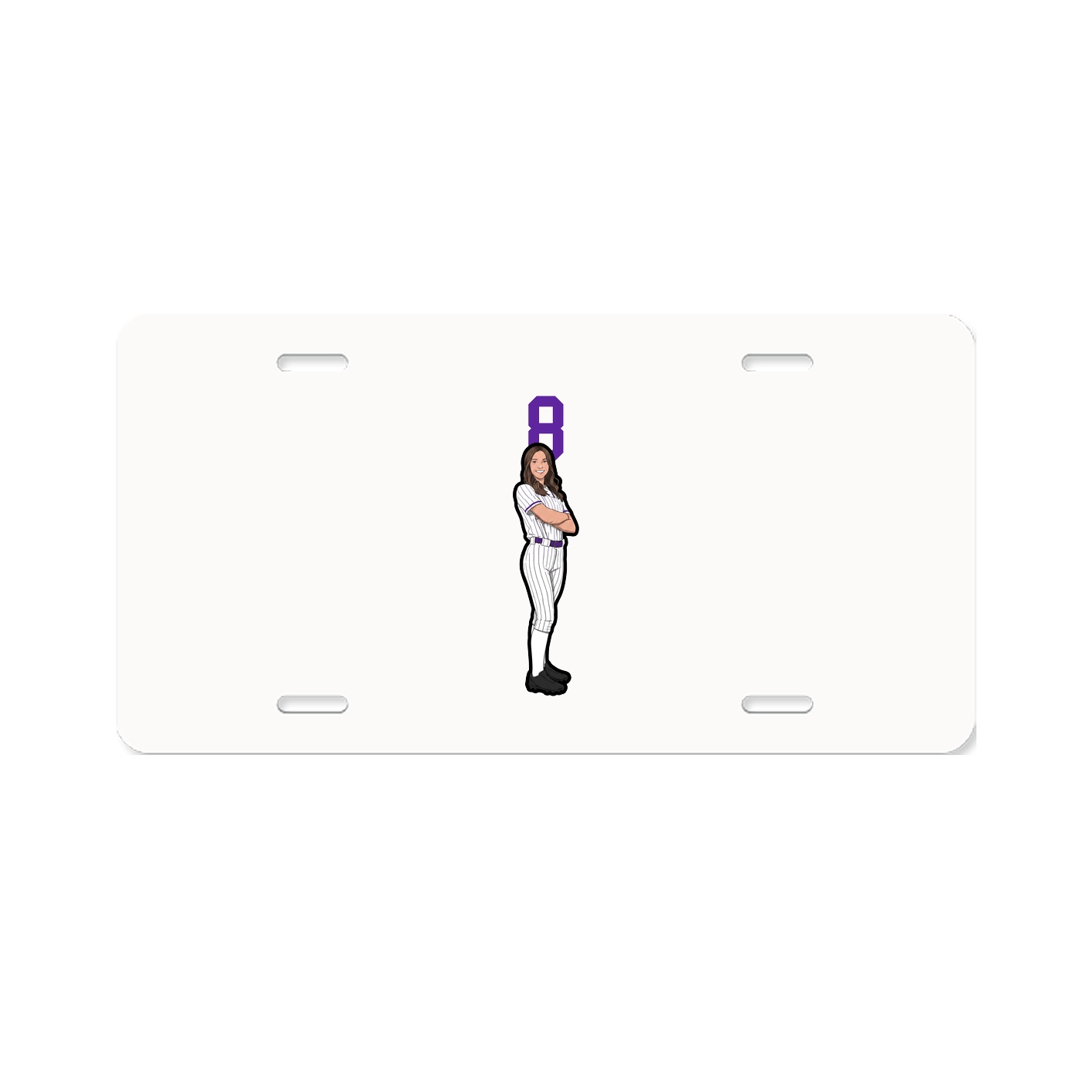 License Plate — Number Top in Classic