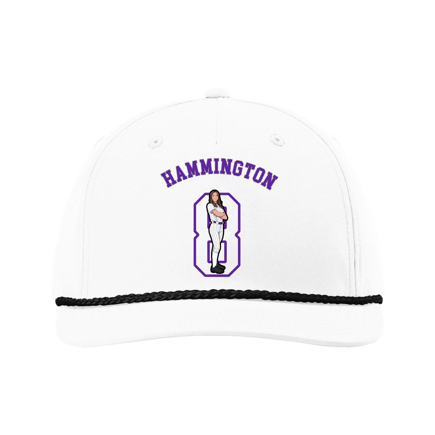 Five-Panel Classic Rope Cap — Shirsey Arch in White