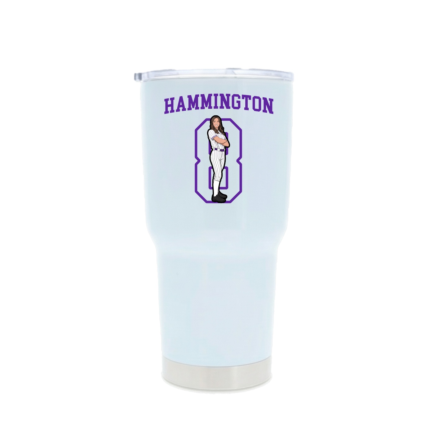 30oz Stainless Steel Tumbler — Shirsey in White