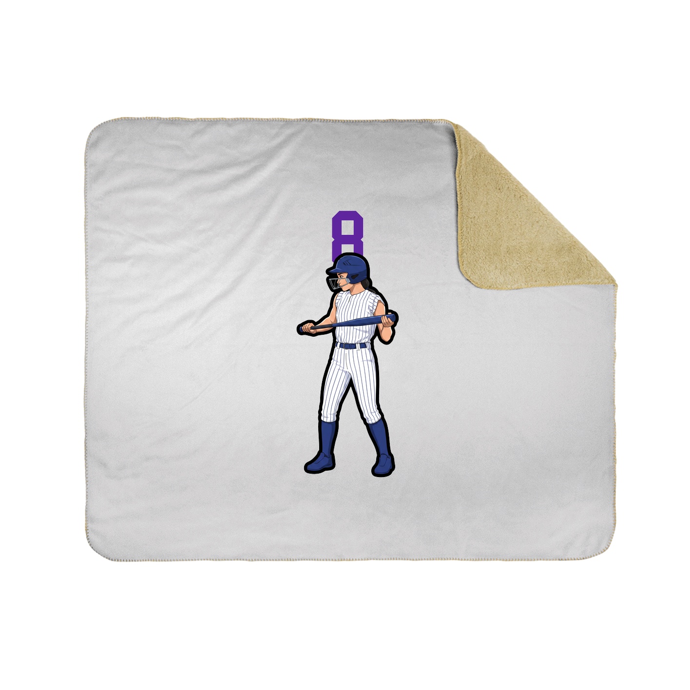 Throw Blanket — Number Top in White