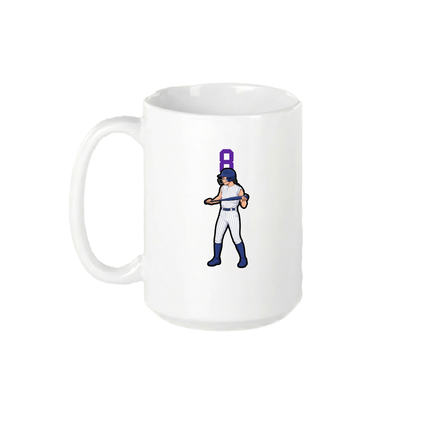 15oz Coffee Mug — Number Top in White