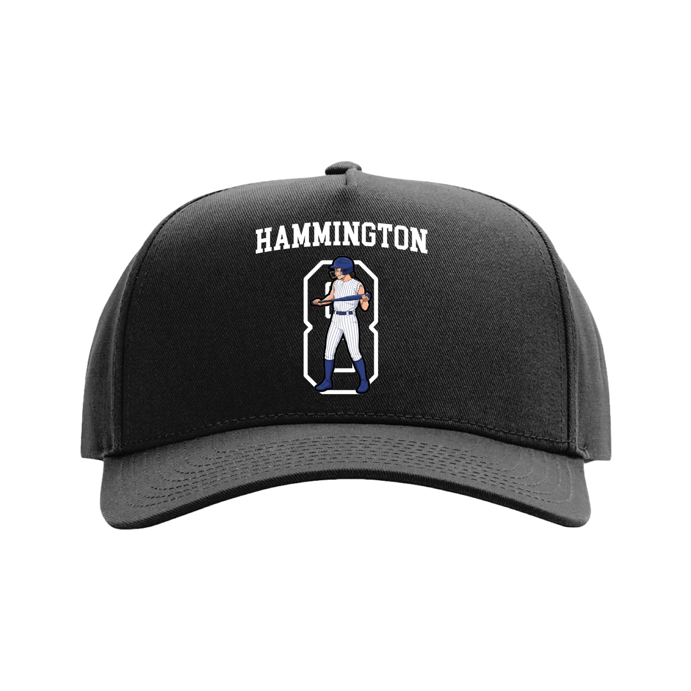 Full Fabric Five-Panel Champ Cap — Shirsey in Black