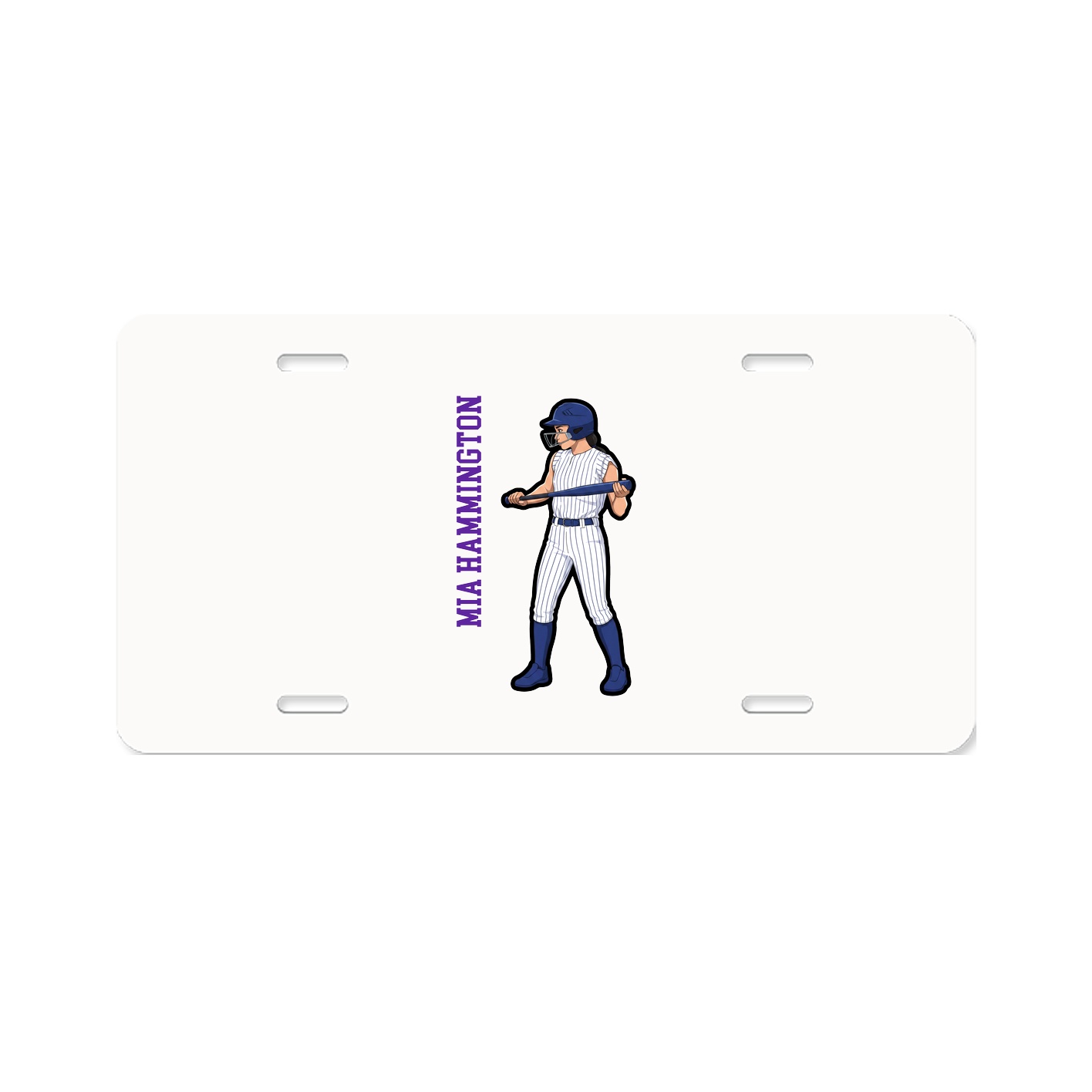 License Plate — Name Vertical in Classic